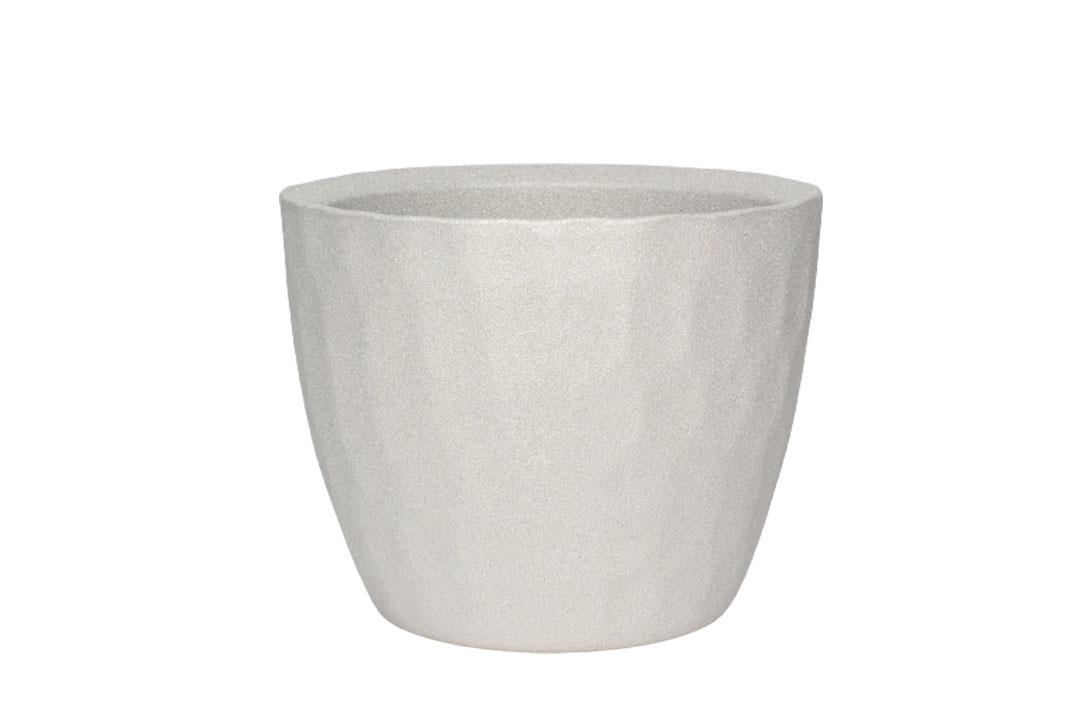 Keramikübertopf Carve glitter-greige hell D17cm Keramikübertopf Carve glitter-greige hell D17cm
