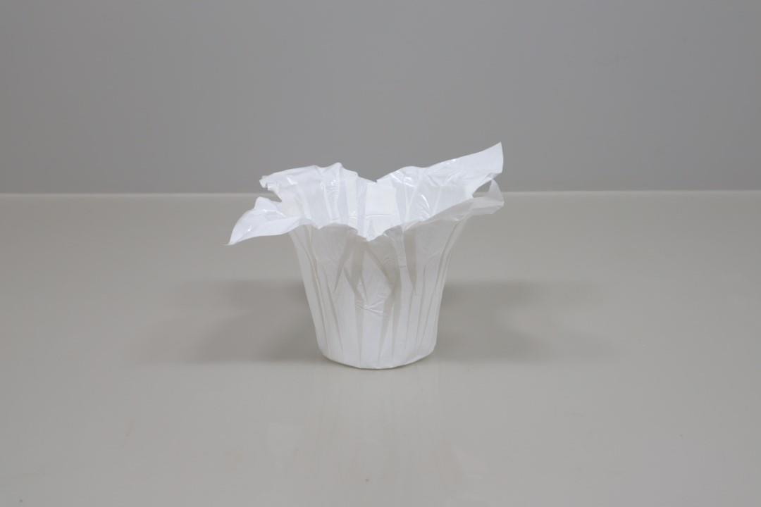 Deco Wraps Ribbed Kraft Papier  wasserfest weiß 10,5cm