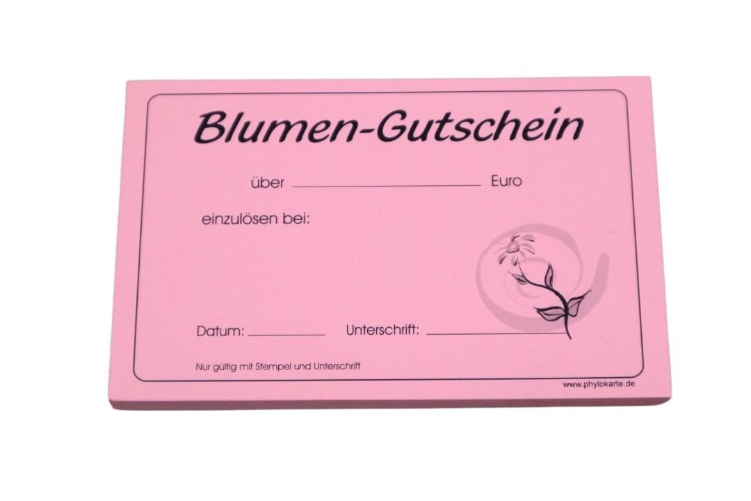 Blumen-Gutscheine 50 Stück einfarbig rosa Blumen-Gutscheine 50 Stück einfarbig rosa
