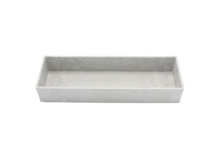 Tablett rechteck KARA Kunststoff hellgrau L32x10,5xH5cm
