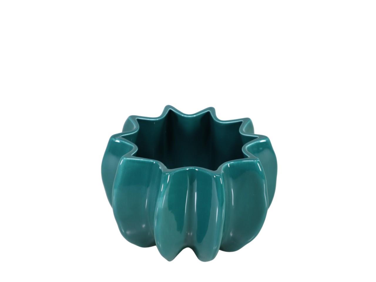 Übertopf Lineart smaragdgrün glanz Keramik D19,5x13cm