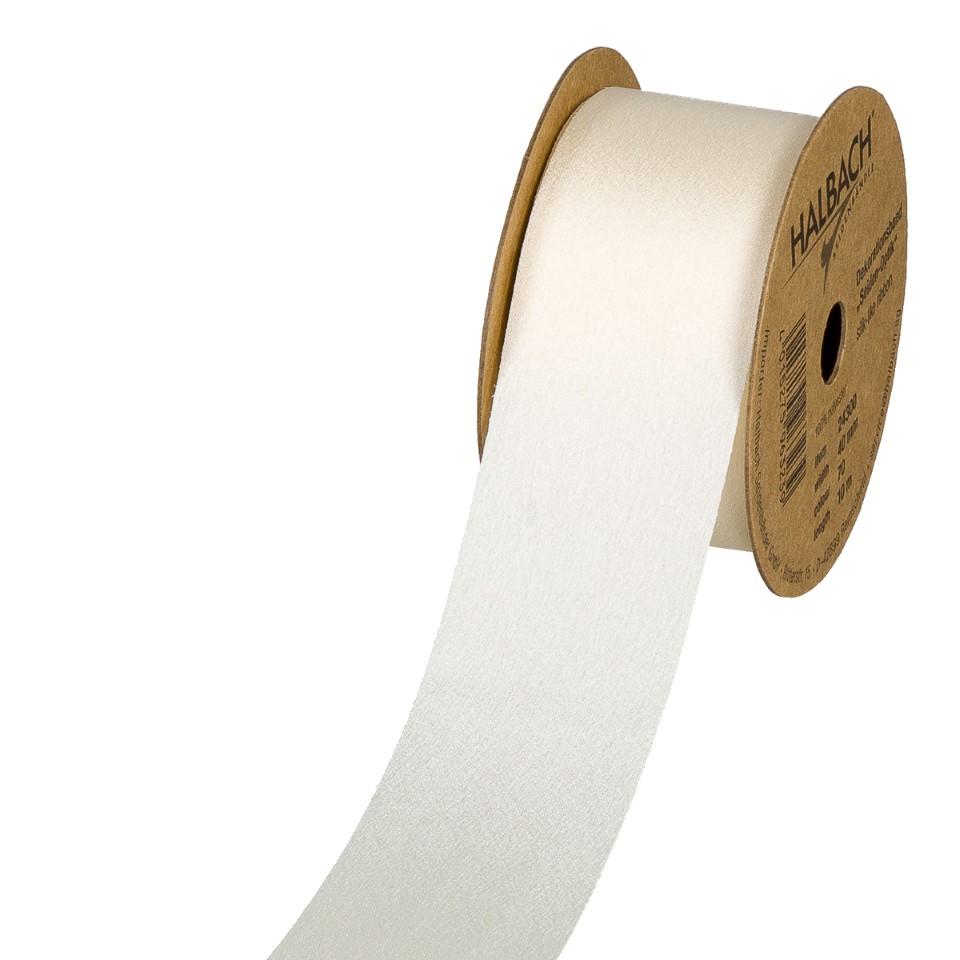 Dekorationsband Seiden-Optik 40 mm 10 Meter cream 70