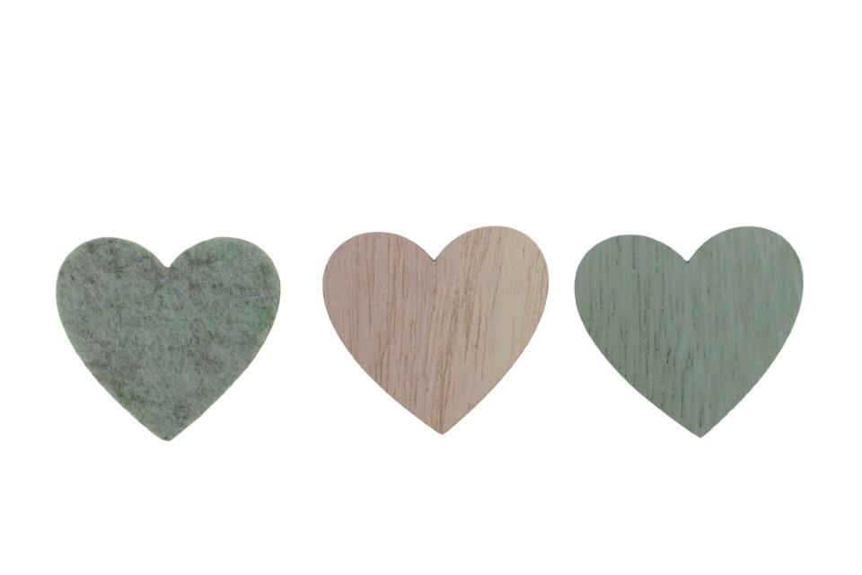 Streuherzen Almera Holz salbei D4,5cm