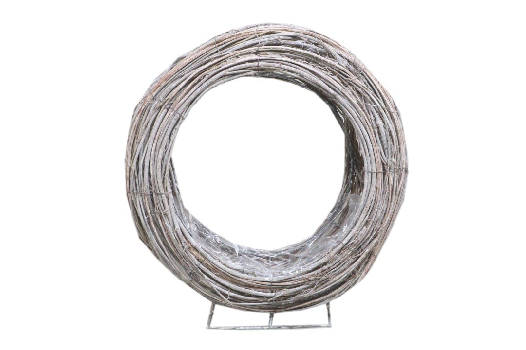 Pflanzring stehend Rattan gekalkt D38cm