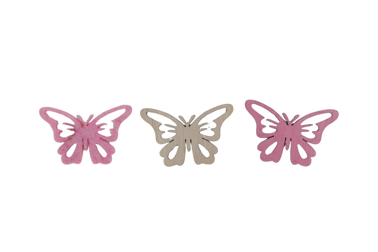 Streuer Schmetterling Almera Holz rosa 6,5x4,2 cm