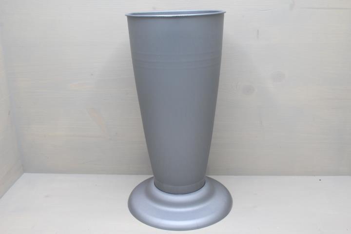 Floristvase V-Form Plastik zink H41xD18cm
