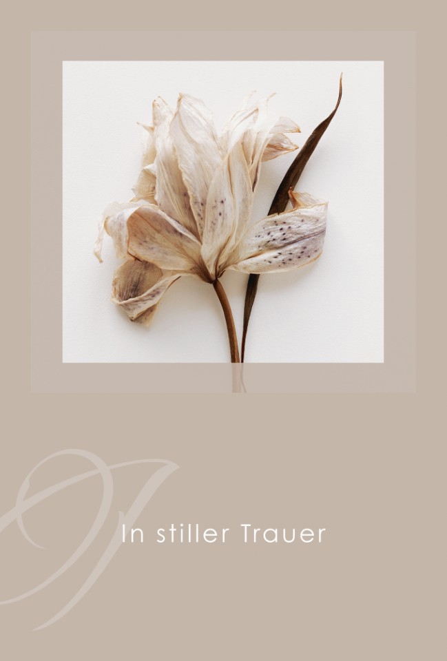 Trauerkarten In stiller Trauer  11,5x17 cm