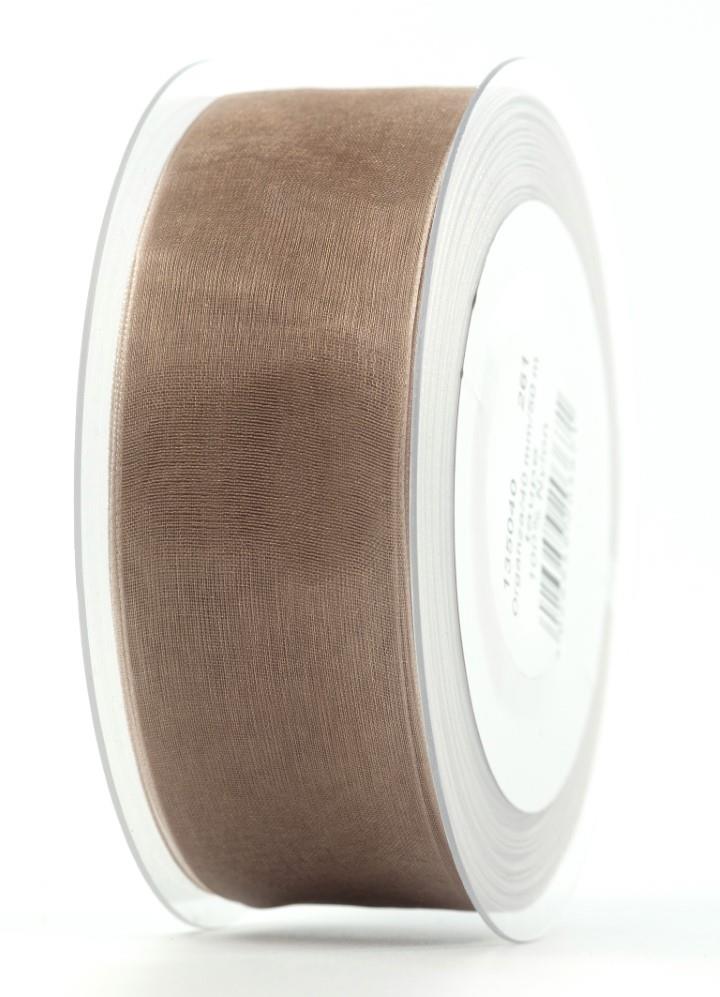 Band Beauty-Organdy 40 mm 50 Meter taupe 261