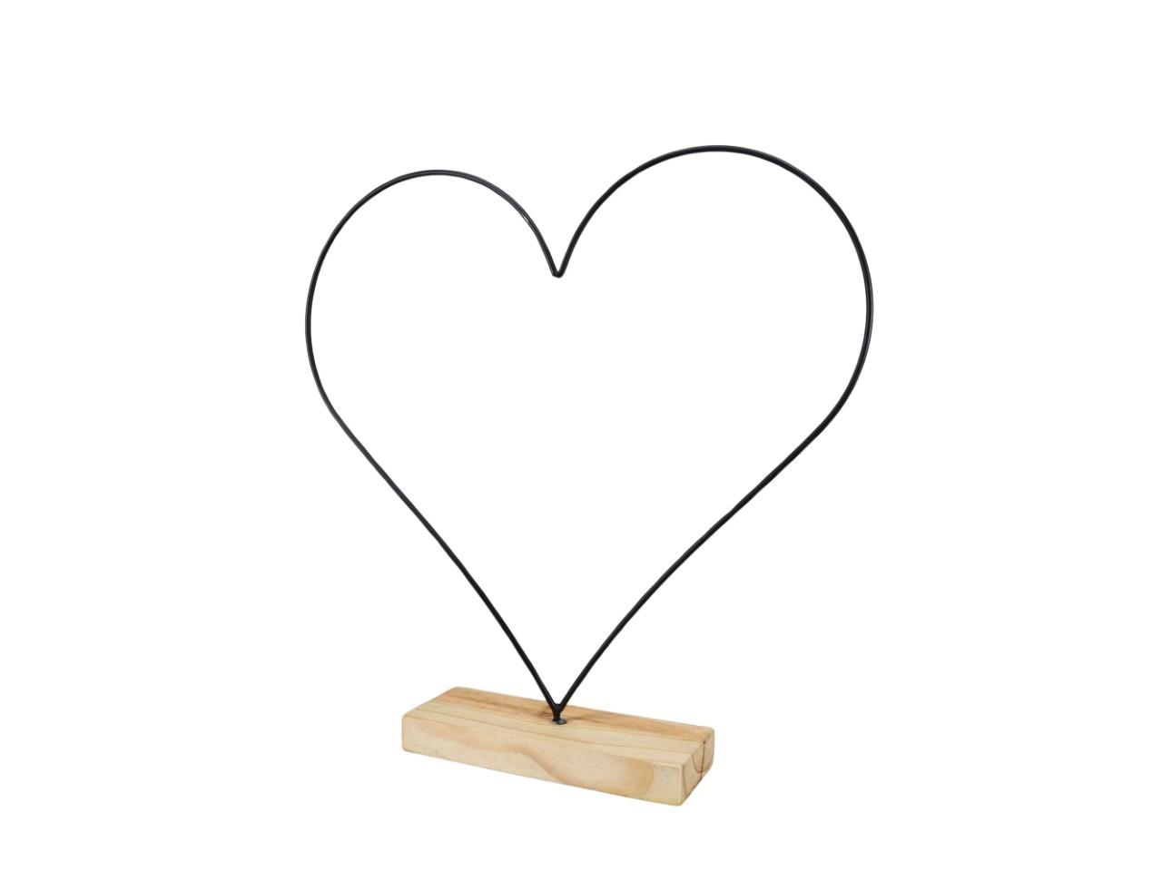 Stehendes Herz "LOVE" schwarz 44cm