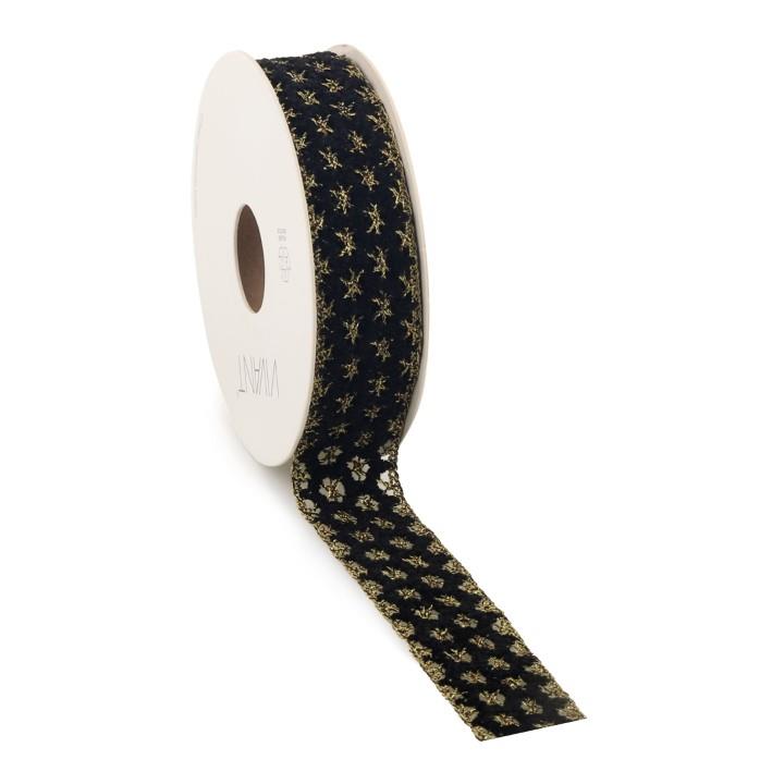 Band Chenilux 25 mm 5 Meter Farbe 85 schwarz