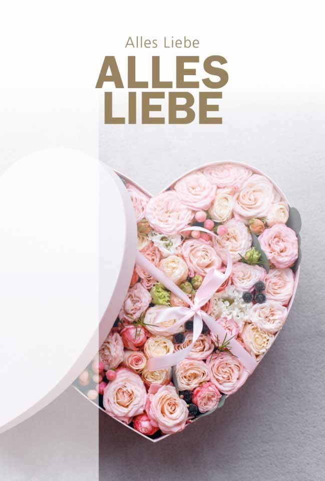 Glückwunschkarten Alles Liebe 11,5x17 cm
