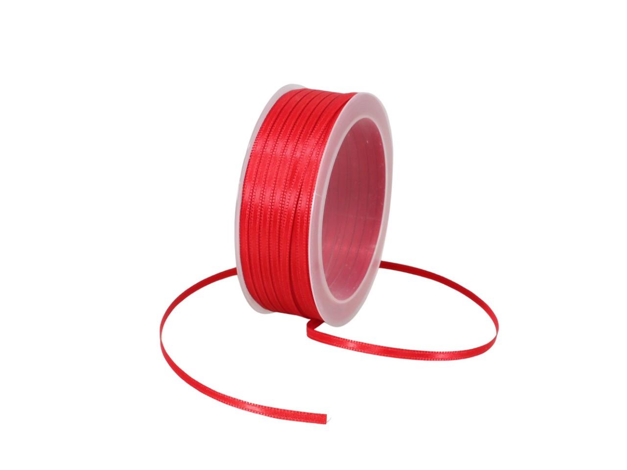 Satinband 3 mm 50 Meter rot 300 Satinband 3 mm 50 Meter rot 300