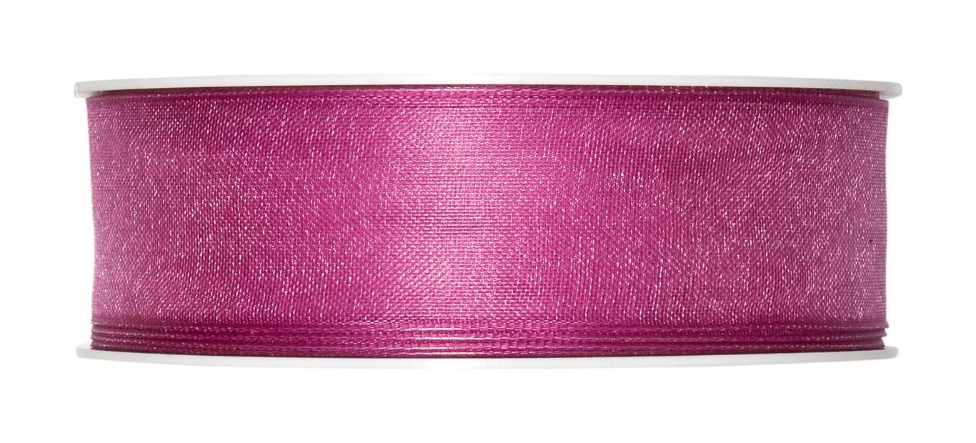 Organza m.Draht 25mm pink60