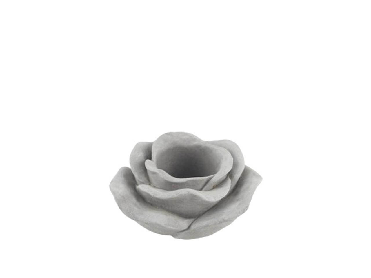 Pflanzrose Beton grau D15xH7cm