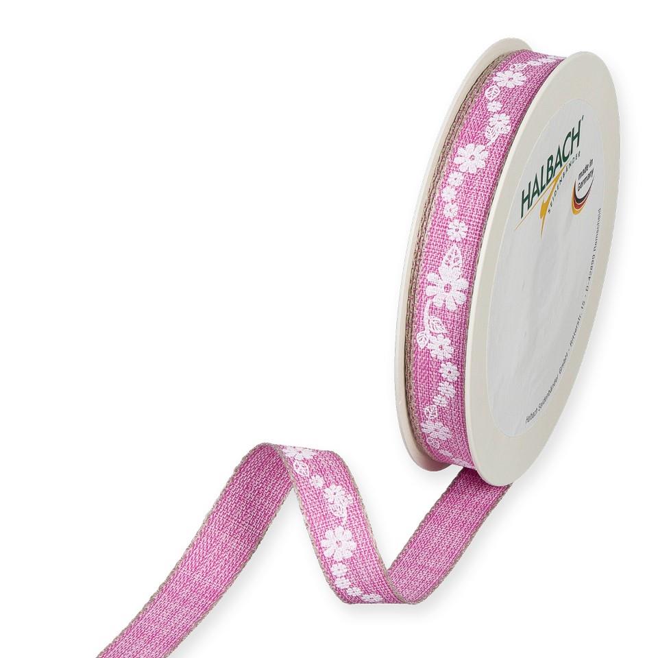 Druckband Blumenranke 15 mm 20 Meter pink/white 60 Druckband Blumenranke 15 mm 20 Meter pink/white 60